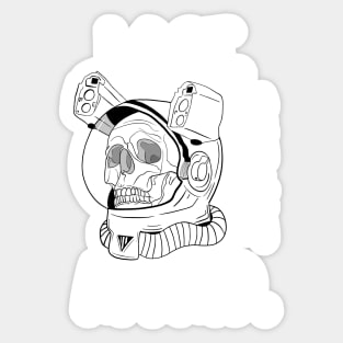 Lost, But Not Afraid. Astronaut skull Sticker